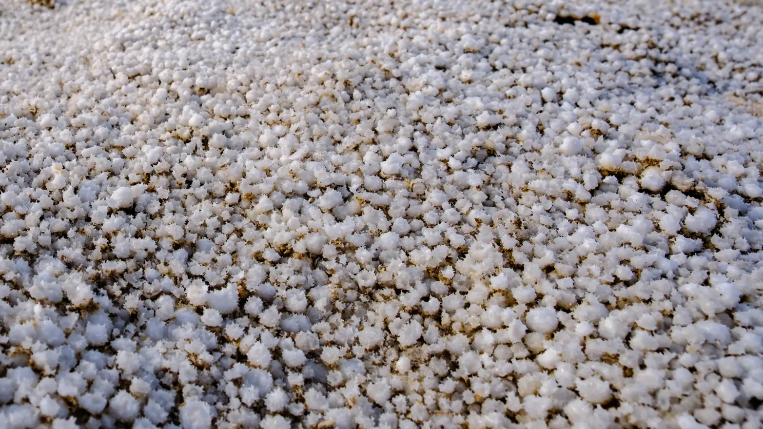 solné kuličky na pobřeží